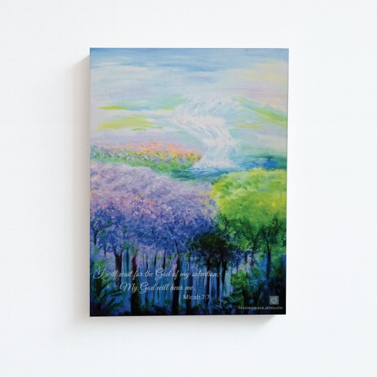 Micah 7:7 Canvas Print (Large)