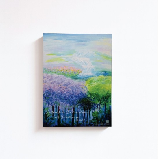 Micah 7:7 Canvas Print (Small)