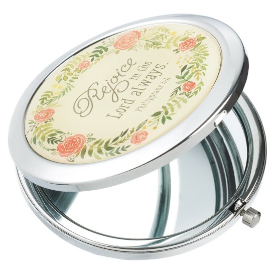 Rejoice in the Lord Always Compact Mirror - Philippians 4:4 Rejoice in the Lord Always Compact Mirror - Philippians 4:4