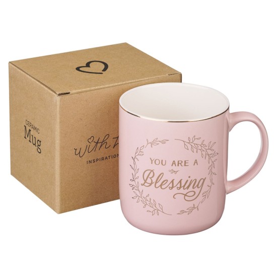 You Are A Blessing Pink Ceramic Coffee Mug You Are A Blessing Pink Ceramic Coffee Mug