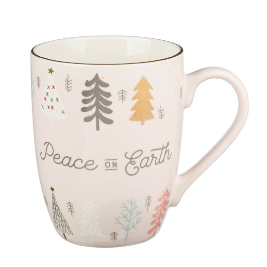 Peace on Earth Pink Ceramic Mug - Luke 2:14 Peace on Earth Pink Ceramic Mug - Luke 2:14