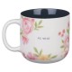 Be Still and Know Painted Peonies Ceramic Coffee Mug - Psalm 46:10