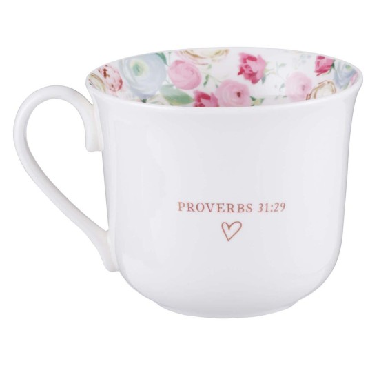 Love You Mom Ceramic Mug - Proverbs 31:29