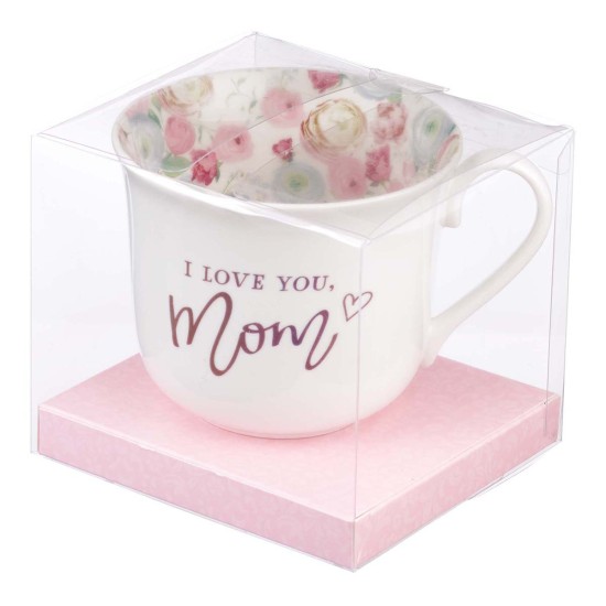 Love You Mom Ceramic Mug - Proverbs 31:29