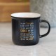 Bless You and Keep You Black and Gold Camp-style Ceramic Coffee Mug - Numbers 6:24-26