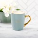 It Is Well With My Soul Soft Blue and Gold Ceramic Coffee Mug