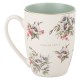 Give Thanks to the Lord White Ceramic Coffee Mug - Psalm 107:1