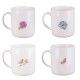 Four Piece Inspirational Floral Mug Set