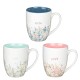 Faith Hope and Love Petite Floral Mug Set