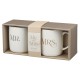 Mr. & Mrs. White Ceramic Coffee Mug Set - Ecclesiastes 4:9