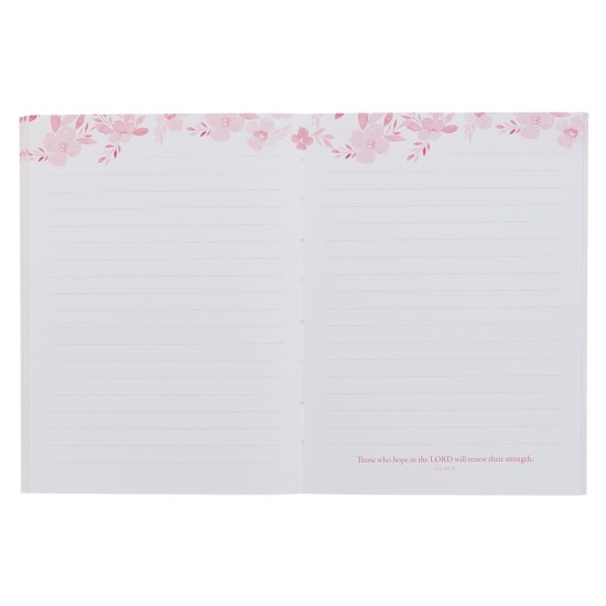 Renew Their Strength Yellow Floral Medium Notebook - Isaiah 40:31 Renew Their Strength Yellow Floral Medium Notebook - Isaiah 40:31