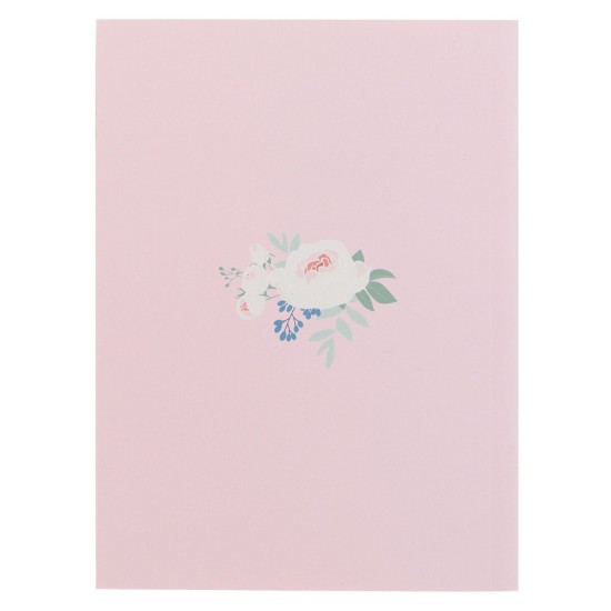 Trust in the Lord Pink Floral Medium Notebook - Proverbs 3:5
