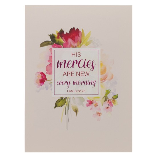 His Mercies Are New Every Morning Red Floral Medium Notebook - Lamentations 3:22–23 His Mercies Are New Every Morning Red Floral Medium Notebook - Lamentations 3:22–23