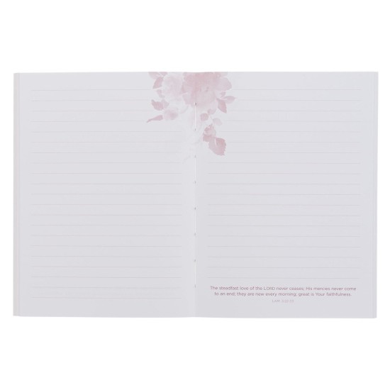 His Mercies Are New Every Morning Red Floral Medium Notebook - Lamentations 3:22–23 His Mercies Are New Every Morning Red Floral Medium Notebook - Lamentations 3:22–23