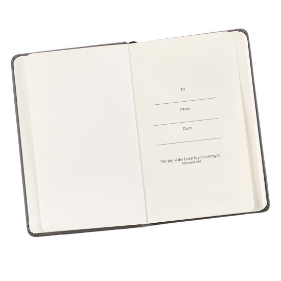 Be Strong Hardcover Faux Leather Notebook with Elastic Closure - Joshua 1:9