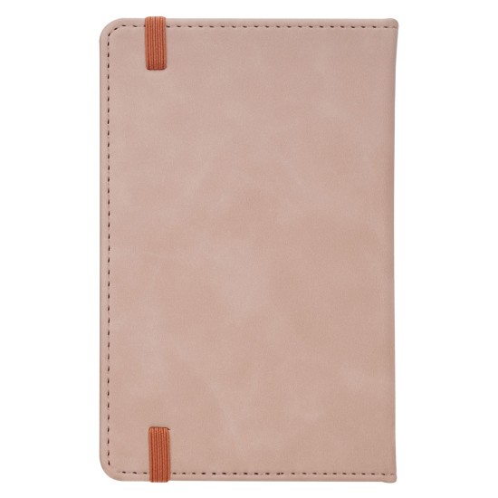 Trust Mottled Blush Faux Leather Hardcover Notebook with Elastic Band Closure - Proverbs 3:5