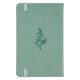 Faith Teal Floral Faux Leather Hardcover Notebook with Elastic Band Closure - 2 Corinthians 5:7