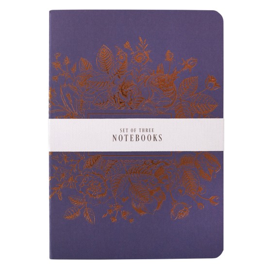 Strength and Dignity Medium Notebook Set in Blues - Proverbs 31:25