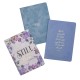 Be Still and Know Purple Floral Medium Notebook Set - Psalm 46:10