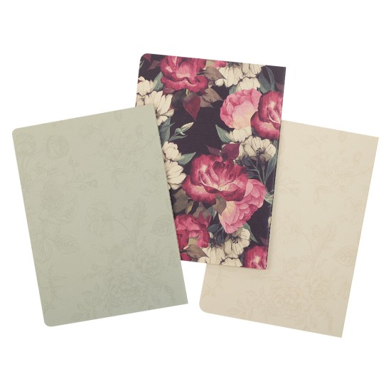 Be Still Vintage Floral Large Notebook Set - Psalm 46:10