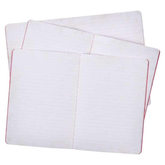 Walk by Faith Berry Pink Floral Large Notebook Set - 2 Corinthians 5:7