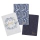 Faith Love and Grace Blue Floral Tile Notebook Set