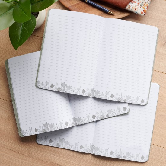 Sufficient Grace Floral Lattice Notebook Set - 2 Corinthians 12:9