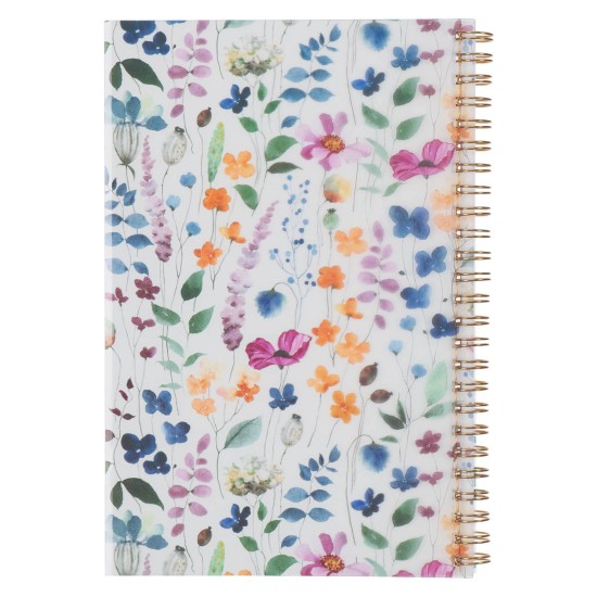 Goodness and Love Wildflower Spiral Notebook - Psalm 23:6