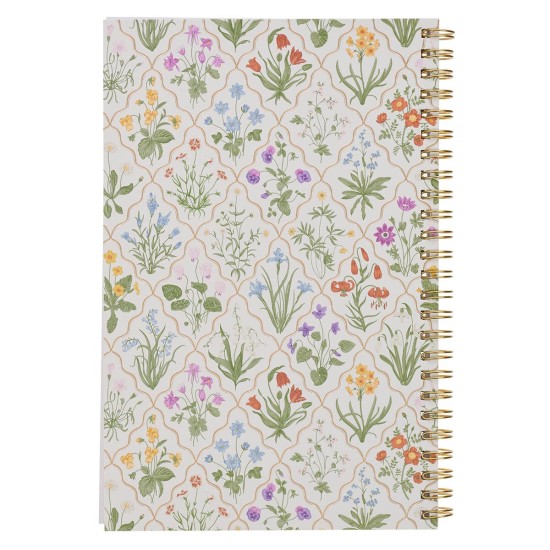 Sufficient Grace Taupe Meadow Soft Cover Spiral Notebook - 2 Corinthians 12:9
