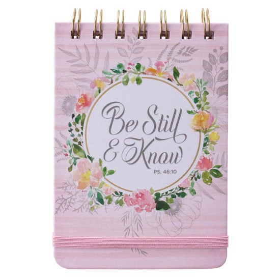 Be Still & Know Pink Wirebound Notepad - Psalm 46:10