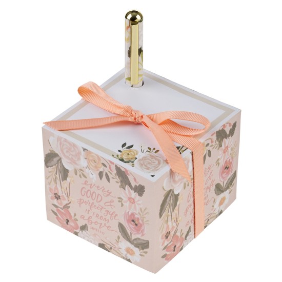 Every Good and Perfect Gift Note Block with Pen Set - James 1:17 Every Good and Perfect Gift Note Block with Pen Set - James 1:17