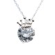 JM Faith Sterling Silver CZ Crown Necklace