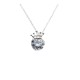JM Faith Sterling Silver CZ Crown Necklace
