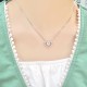 Pink Rose Quartz and CZ with 925 Sterling Silver, 2-in-1 Combination Heart Necklace
