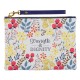 Strength & Dignity Faux Leather Zippered Pouch