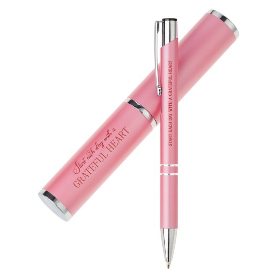 Pink Grateful Heart Stylish Pen and Case Gift Set Pink Grateful Heart Stylish Pen and Case Gift Set