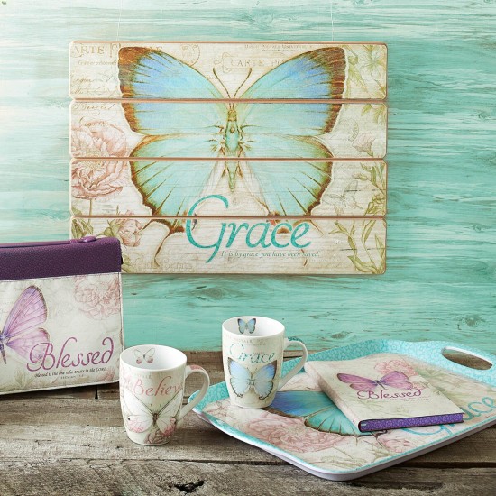 Butterfly Blessings 'Grace' Wall Plaque - Ephesians 2:8 Butterfly Blessings 'Grace' Wall Plaque - Ephesians 2:8