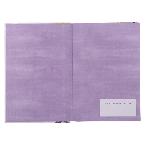 2023 Ask Seek Knock Purple Floral Quarter-bound Hardcover Daily Planner - Matthew 7:7 2023 Ask Seek Knock Purple Floral Quarter-bound Hardcover Daily Planner - Matthew 7:7