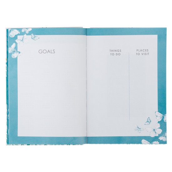 2023 Blessed is She Teal Butterfly Quarter-bound Hardcover Daily Planner - Luke 1:45 2023 Blessed is She Teal Butterfly Quarter-bound Hardcover Daily Planner - Luke 1:45