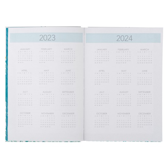 2023 Blessed is She Teal Butterfly Quarter-bound Hardcover Daily Planner - Luke 1:45 2023 Blessed is She Teal Butterfly Quarter-bound Hardcover Daily Planner - Luke 1:45