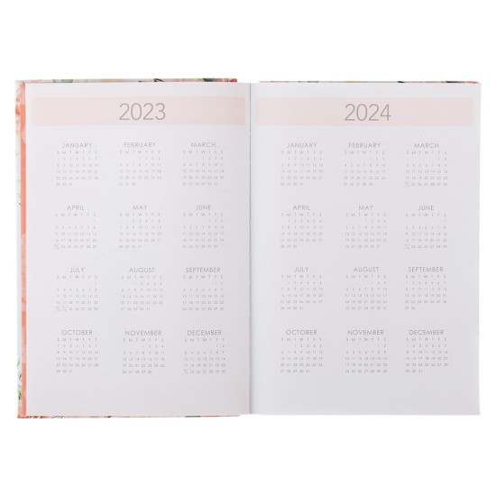 2023 I Know the Plans Blush Pink Floral Quarter-bound Hardcover Daily Planner - Jeremiah 29:11 2023 I Know the Plans Blush Pink Floral Quarter-bound Hardcover Daily Planner - Jeremiah 29:11