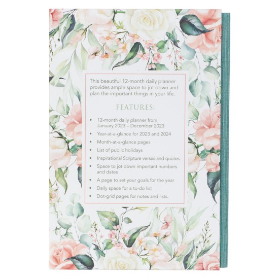 2023 I Know the Plans Blush Pink Floral Quarter-bound Hardcover Daily Planner - Jeremiah 29:11 2023 I Know the Plans Blush Pink Floral Quarter-bound Hardcover Daily Planner - Jeremiah 29:11