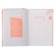 2023 I Know the Plans Blush Pink Floral Quarter-bound Hardcover Daily Planner - Jeremiah 29:11