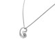 925 Sterling Silver Infinity Love Open Heart with Crystal CZ on SidePendant Necklace (Color: Rhodium)