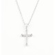 十字架頸鏈 - Sterling Silver with Diamond Tiny Cross Necklace