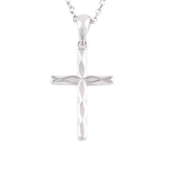 Diamond Cut Cross Small Religious Pendant Charm Diamond Cut Cross Small Religious Pendant Charm