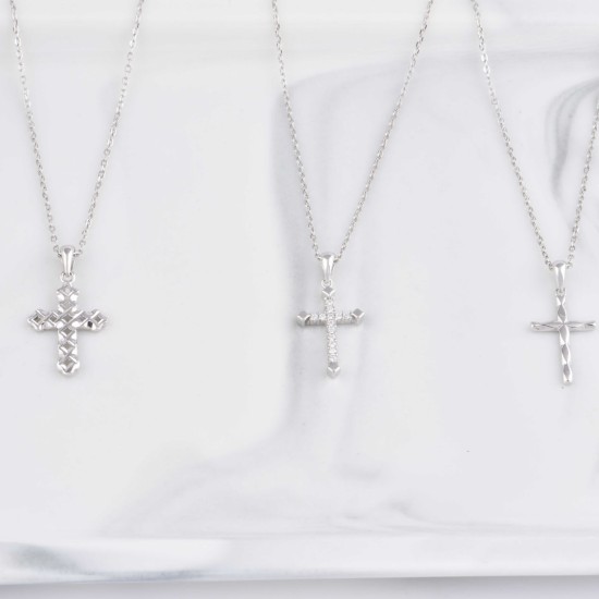 Diamond Cut Cross Small Religious Pendant Charm Diamond Cut Cross Small Religious Pendant Charm