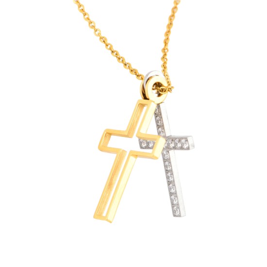 Double-color cross (fine steel)
