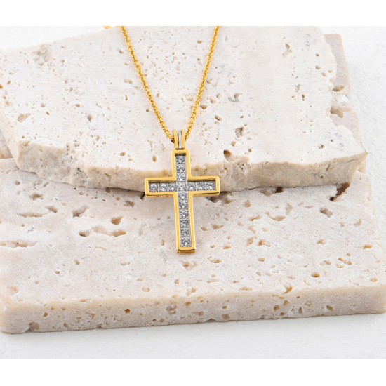 Double-color cross (fine steel)