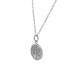Blinking Tree of Life Round Pendant Necklace (Silver)